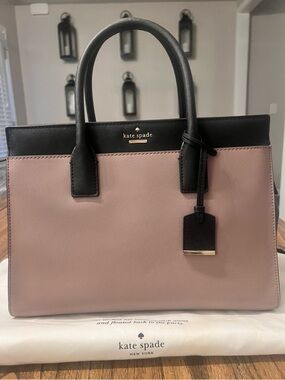 kate spade Two-Tone Satchel in Blush and Black